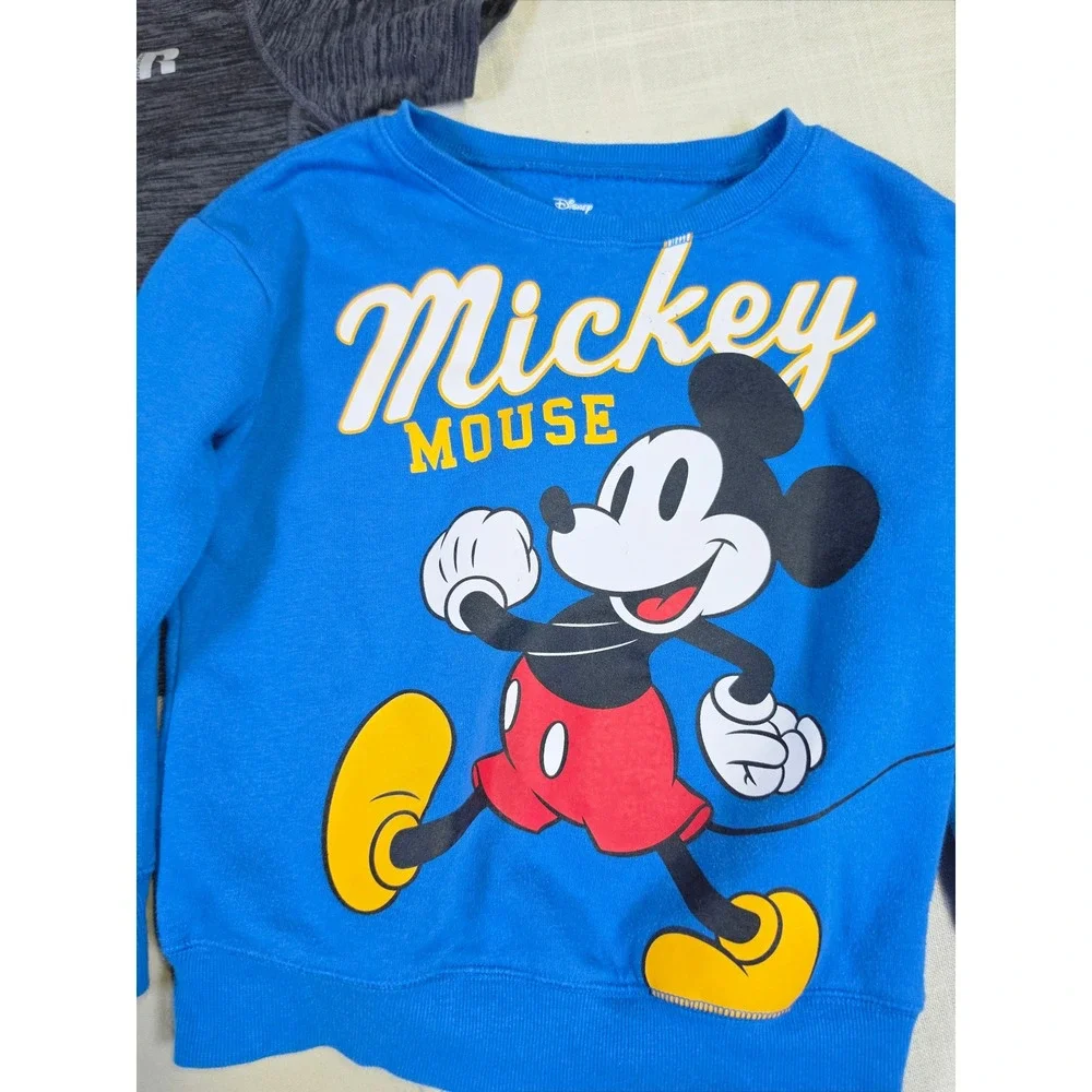 Kids Boys 3pc Lot Disney Mickey Sweatshirt Russell Dri-Power Tee Chino Pants 6-7